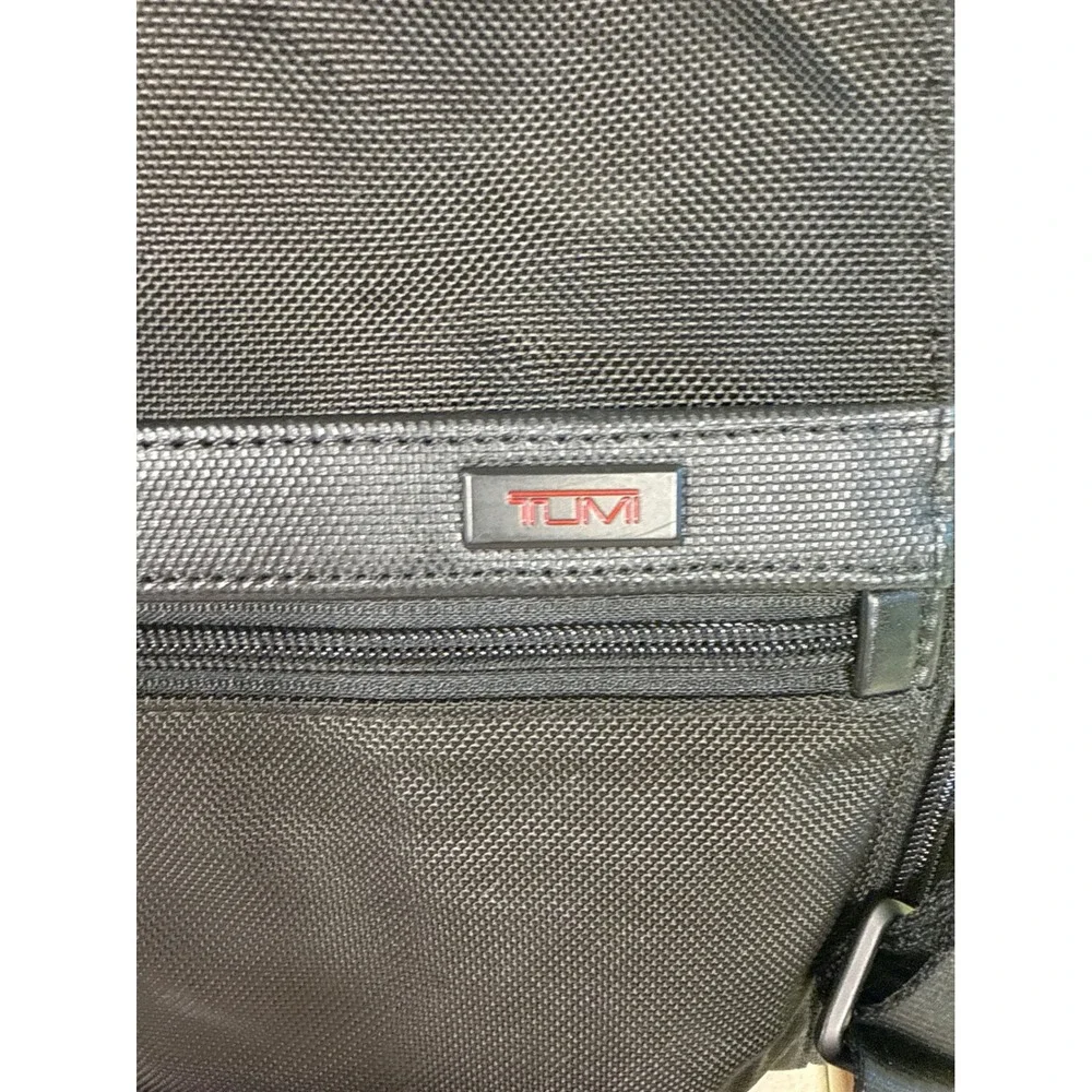 Tumi Alpha Ballistic Nylon Wheeled Compact Briefcase Rolling Travel Bag Black